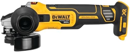 DEWALT 20V MAX* XR Angle Grinder with Kickback Brake, Slide Switch, 4-1/2-Inch, Tool Only (DCG405B)
