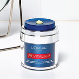 L'Oreal Paris Revitalift Pressed Night Cream, Retinol + Niacinamide, Reduces Wrinkles, Fragrance Free, 1.7 oz + Serum Sample