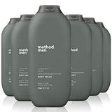 Method Men Body Wash, Juniper + Sage, Paraben and Phthalate Free, 18 FL Oz (Pack of 6)