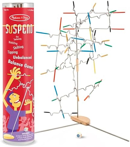 Melissa & Doug Suspend Family Game (31 pcs) - Wire Balance Game, Family Game Night, Family Activities, Games For Kids Ages 8+