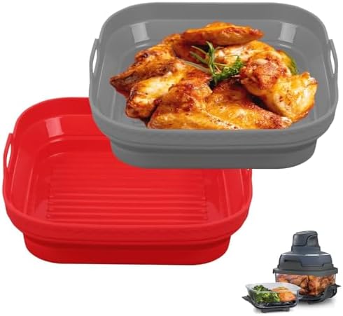 Silicone Air Fryer Liner for Ninja Crispi, 2 Pack Liners Silicone Pot