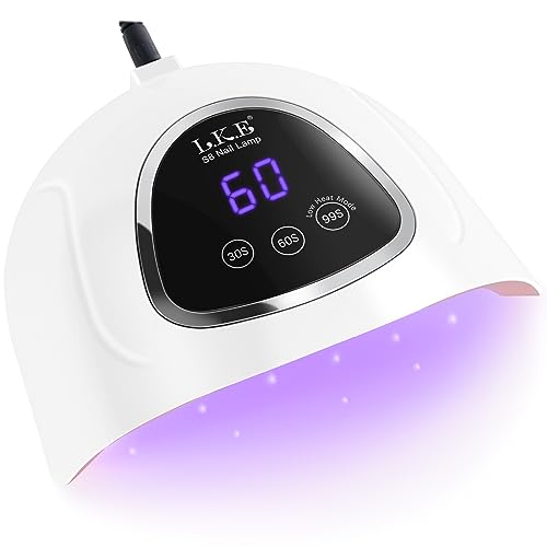 UV LED Nail Lamp, LKE LED Nail Lamp 72W UV Light for Nails with 3 Timer Setting & LCD Touch Display Screen Nail Lamp Nail Dryer