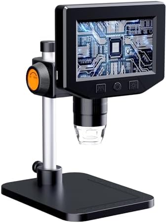 LCD Digital Microscope for Adults Kids, Soldering Microscope for Electronics Repair, Coin Microscope Camera Compatible with iPhone Android Phone