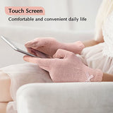 Evridwear Moisturizing Gloves for Sleeping, Cotton Gloves with Touchscreen Fingers for Dry Hands, Eczema Gloves Overnight UV Protection Gloves for Women(6 Pairs L/XL, Light Weight Pink Color)