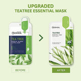 Mediheal Official Best Korean Sheet Mask - Tea Tree Essential Face Mask 20 Sheets Skin Soothing Treat Blemishes Sebum Control For All Skin Types Value Sets Acne Prone