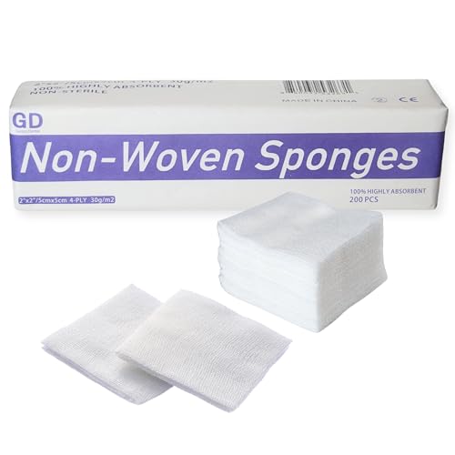 2x2 Gauze Pads, Non-Woven Sponges, Dental Gauze, Gauze Sponges for First Aid Kits, Gauze Pads - Medical Gauze Pads All-Purpose Non-Sterile Pads, All Purpose Gauze Sponges