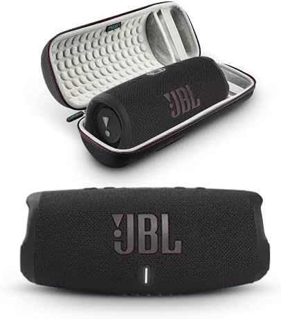JBL Charge 5 - Portable Bluetooth Speaker with Megen Hardshell Travel Case with IP67 Waterproof and USB Charge Out (Black)