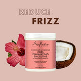 SheaMoisture Curly Hair Products, Curl Enhancing Smoothie for Thick, Curly Hair, Coconut & Hibiscus, Sulfate Free, Paraben Free, Silk Protein & Neem Oil, Pack of 2-20 Oz Ea