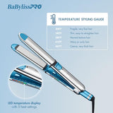 BaBylissPRO Nano Titanium 1 1/2" Prima Stainless Steel Ionic Hair Straightener, Curl and Straighten Hair with one Professional Tool