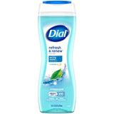 Dial Body Wash, Refresh & Renew Spring Water, 16 fl oz, Pack of 6