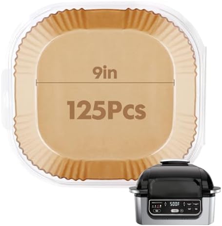 Ninja AG301 Air Fryer Liners - 125 Pcs Disposable Parchment Paper Airfryer Liners