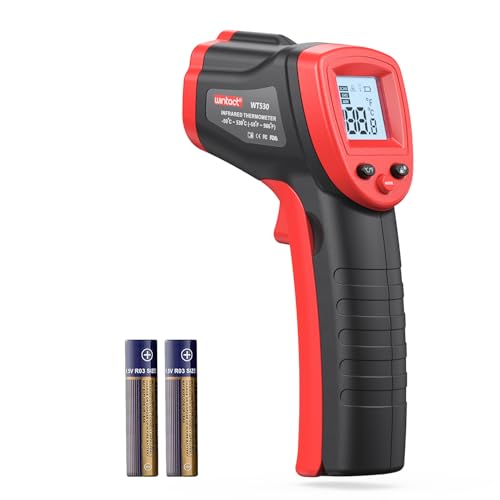 Wintact Infrared Thermometer Temperature Gun -58℉ to 986℉, Digital IR Heat Surface Temp Gun, Non-Contact Laser Thermal Gun for Cooking Food, BBQ, Pizza Oven, Grill, Griddle Accessories