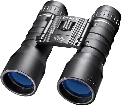 BARSKA 10x42 Lucid View Compact Binoculars , Black
