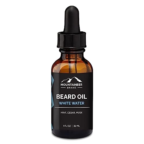 Mountaineer Brand Beard Oil - White Water Scent - 100% Natural Conditioner and Softener For Men - Hydrates and Moisturizes for Beard Growth - Treats Dry Itchy Beards - 1oz