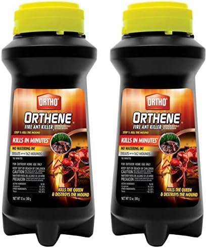 Ortho Orthene Fire Ant Killer1, Kills Queen, Destroys up to 162 Mounds, 12 oz. Dry Powder, Ant Poison Works in 60 Minutes (Pack of 2)