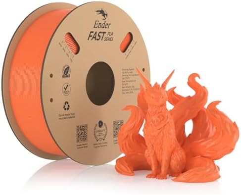 Creality 3D Printer Filament PLA 1.75mm, Ender Fast PLA Filament,2.2 lb/1 kg, 300mm/s Designed for High-Speed 3D Printing (Orange)