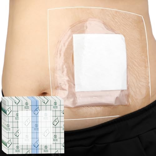 Ostomy Shower Cover Waterproof Ostomy Bag Covers Shower Guard Stoma Shower Shields Colostomy Bathing Bags Shower Protector Adhesive Bandage with Non-Stick Pad for Showering 12"x14" 14 Pcs