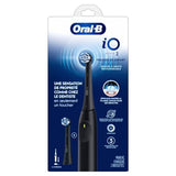 Oral-B iO Series 2 Rechargeable Electric Powered Toothbrush Starter Kit, Night Black with 2 Brush Heads - Automatic Pressure Sensor to Protect Gums - 3 Modes - 2 Min Timer