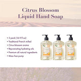 A LA MAISON Liquid Soap, Citrus Blossom - Uses: Hand and Body, Triple Milled, Essential Oils, Biodegradable, Plant Based, Vegan, Cruelty-Free, Alcohol & Paraben Free (16.9 oz, 3 Pack)