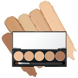 FALOCUTUS 5 In 1 Multi-Use Correcting Concealer Palette,Waterproof Long Lasting Contour Palette,Professional Creamy Concealer Kit for Women,Easy to Create Full Coverage and Natural Finish.#5