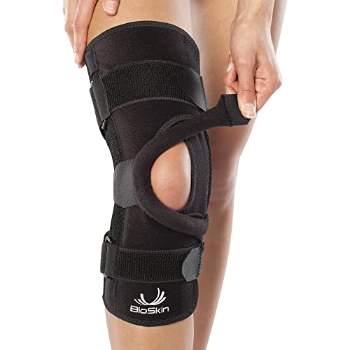 BioSkin Wraparound Patella Stabilizer Knee Brace for Patellofemoral Pain, Patella Tracking Disorders, Dislocation, and Subluxation, Left or Right Kneecap Tracking (XL)