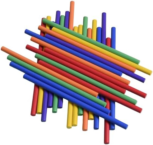 30 Pieces Rhythm Sticks for Kids Bulk, 12 Inch Wood Music Lummi Stick, 6 Colors