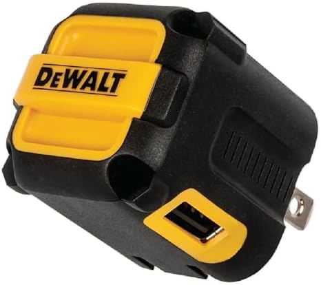 DEWALT 2-Port USB Wall Charger — NeverBlock Worksite Charger — Dual 5V/2.1A Power AC Adapter — Fast Charging Block Cube for iPhone 14 13 12 SE 11Pro Max XS XR 8 Plus Samsung Galaxy Google Pixel