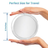 Essential Skin Solutions 15X Magnifying Mirror – Use for Makeup Application - Tweezing – and Blackhead/Blemish Removal – 6 Inch Round Mirror with Three Suction Cups for Easy Mounting
