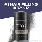 Toppik Hair Building Fibers, Gray, 12g | Fill In Fine or Thinning Hair | Instantly Thicker, Fuller Looking Hair | 9 Shades for Men & Women,0.42 Ounce (Pack of 1)