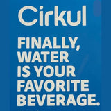 Cirkul Water Bottle + 2 Flavor Cartridge Starter Kit – 22 oz. BPA-Free Plastic Reusable Bottle & Blue Lid, LifeSip Fruit Punch w/B-Vitamins, FitSip Mixed Berry w/Electrolytes (Zero Calorie/No Sugar)