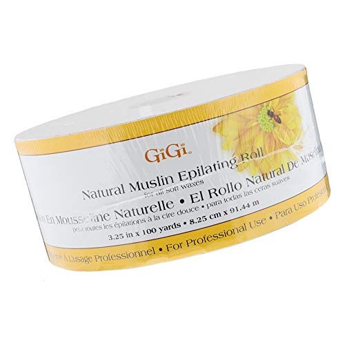 GiGi Epilating Roll for Hair Waxing/Hair Removal, Natural Muslin Roll, 3.25-inch x 100 yards