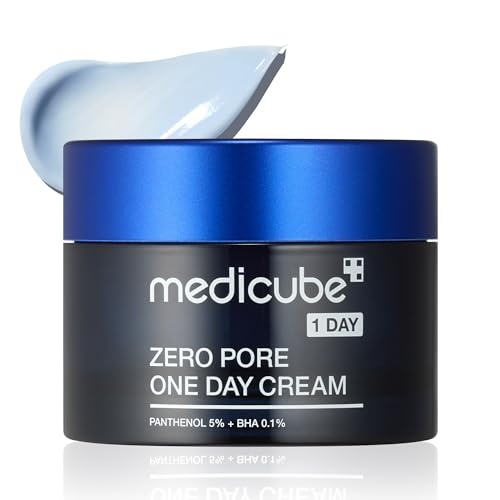 Medicube Zero Pore One-Day Cream 1.7 fl.oz - Visibly Smaller Pores, Controls Excess Oil - Pore Refining Cream with Panthenol, Salicylic Acid, and Niacinamide - Korean Skincare