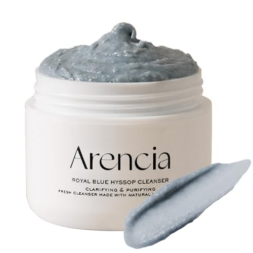 Hyssop Brightening & Deep-Cleansing Face Scrub & Exfoliator - All Skin Types, For Sebaceous Filaments & Blackheads (1.76oz)