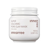 innisfree Super Volcanic Pore Clay Mask, Korean Pore Clearing Clay Mask with Volcanic Clusters and AHA