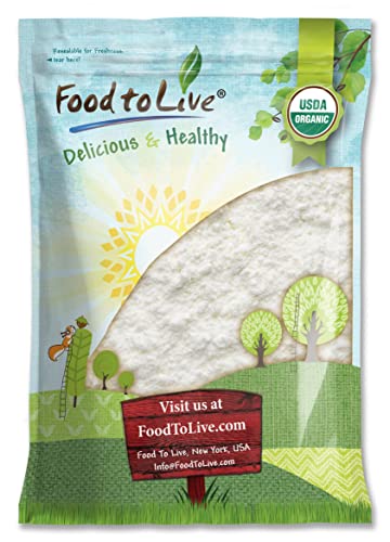 Food to Live Organic Coconut Milk Powder, 7 Pounds – Non-GMO, Dehydrated Fresh Coconut Milk, Pure, Unsweetened, Vegan, Bulk. Dairy Free, Keto-Friendly. Plant-Based Creamer. Contains Maltodextrin