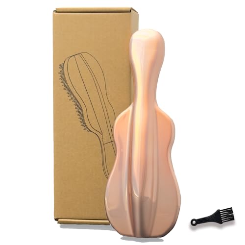 WYNK Hair Brush Detangler for Adults & Kids，Detangling Comb Hair Styling Tools & Appliances for Natural/Wavy/Curly/Coily/Wet/Dry/Oil/Thick/Straight/Long Hair (Champagne Gold Electroplate)