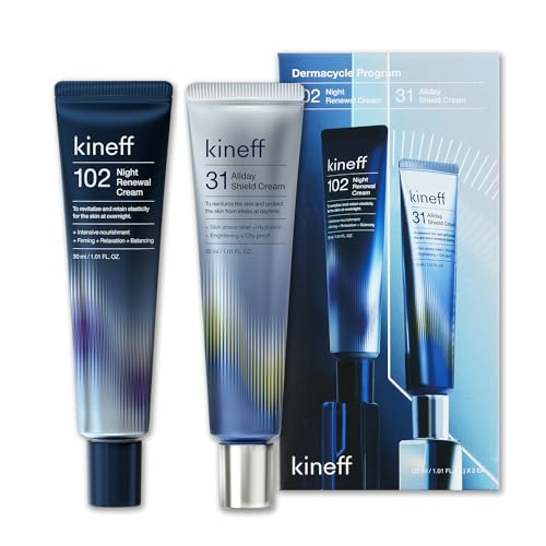 Dermacycle Program All-day & Night 2-Pack Cream for Face, 31 All-Day Shield Cream & 102 Night Renewal Cream, Centella Asiatica and Niacinamide, Korean Skincare (New Package)