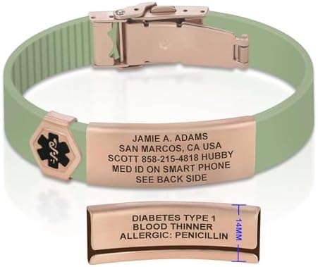 Divoti Custom Engraved Medical Alert ID Bracelet – Dual-Sided Laser Etching, Silicone Wristband, Stainless Steel Security Clasp – Adjustable & Trim-to-Fit – Emergency Medical Info Band for Men & Women