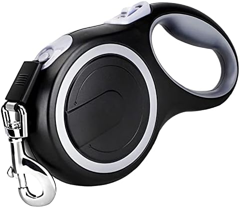 26Ft Retractable Dog Leash, Heavy Duty Great Leash for Dog up to 110 lbs, Anti-Slip Rubberized Handle, One-Handed Brake, Strong Nylon Tape, Tangle Free——MK-DEF