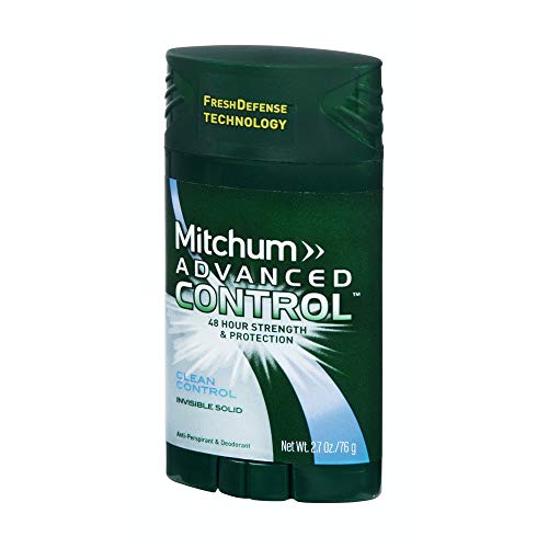 Mitchum Men Advanced Control, Clean Control Invisible Solid 2.7 oz (Pack of 8)