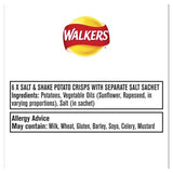 WALKERS Salt and Shake Multipack Crisps, 6 x 24 g