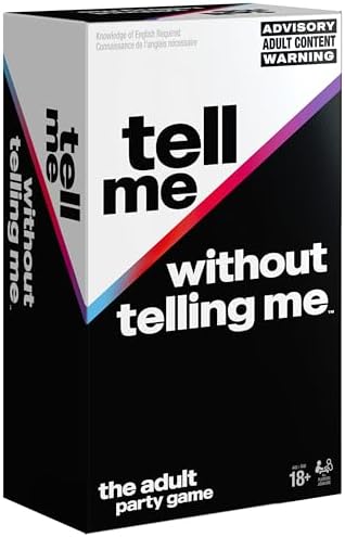 Spin Master Games, Tell Me Without Telling Me, The Viral Adult Party Game for Bachelorette Parties, College, Birthdays, Friendsgiving, 2-10 Players, for Ages 18 & Up