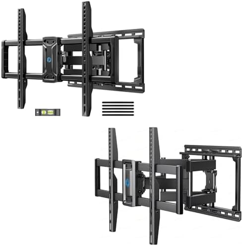Pipishell Full Motion TV Wall Mount for 42-85 inch Flat Screen LED TV up to 132lbs & Pipishell Full Motion TV Wall Mount for 37-75 inch Flat/Curved TVs
