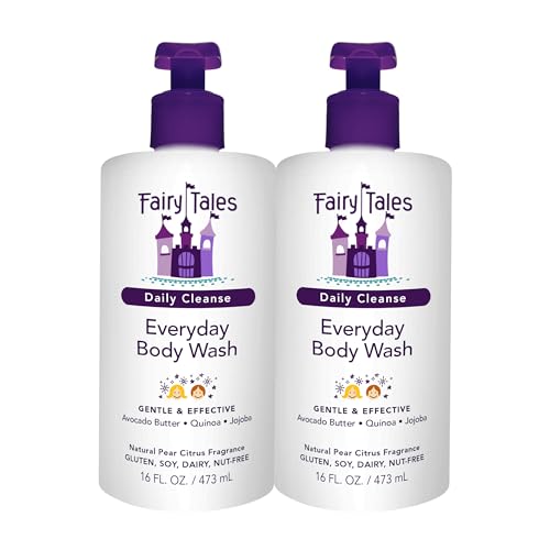 Fairy Tales Daily Cleanse Kids Body Wash, Everyday Body Wash for Kids and Toddler- Soap for Bath or Shower, No Harsh Chemicals or Toxins - 16oz (2 pack) (2)