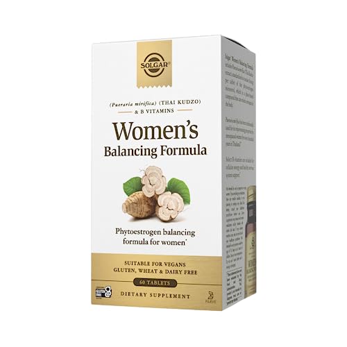 Solgar Women's Balancing Formula, 60 Tablets - Pueraria Mirifica - Phytoestrogen Balancing Formula, Energy Metabolism, Nervous System Health - Vegan, Gluten Free, Dairy Free, Kosher - 60 Servings