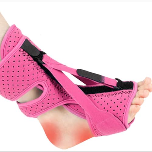 Adjustable Night Splint for Plantar Fasciitis Relief – Foot Brace for Heel Pain, Achilles Tendinitis, and Planter Facetious – Comfortable Night Support for Women and Men (Pink)