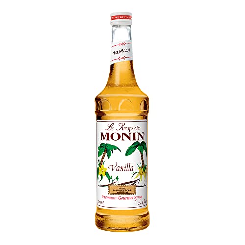 Monin - Vanilla Syrup, Versatile Flavor, Great for Coffee, Shakes, and Cocktails, Gluten-Free, Non-GMO (750 ml)
