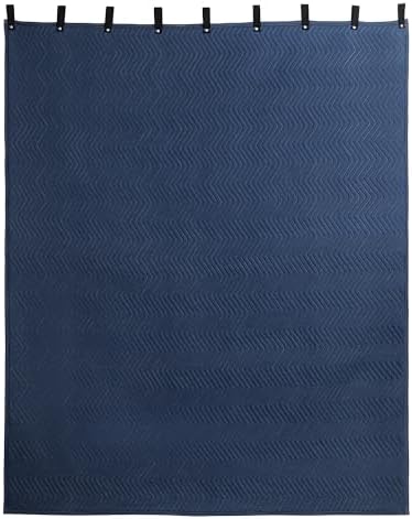 HOMBYS Large Sound Dampening Blanket, 96" x 80" Sound Absorbing Panel with Grommets for Wall Hanging, Noise Reduce Curtains for Recording Studio Use and Basements, 96" x 80", Blue