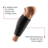 McDavid Calf Compression Sleeve, Light Support for Left or Right Leg, Helps Provide Relief From Pain, Men & Women, Black, Adult XL