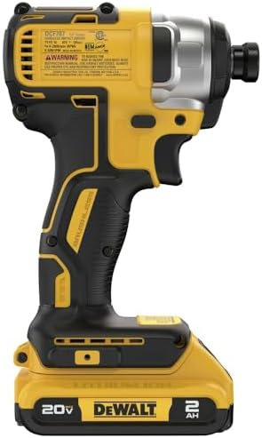 DEWALT 20V MAX Impact Driver, 1/4 Inch, Battery and Charger Included (DCF787D1)